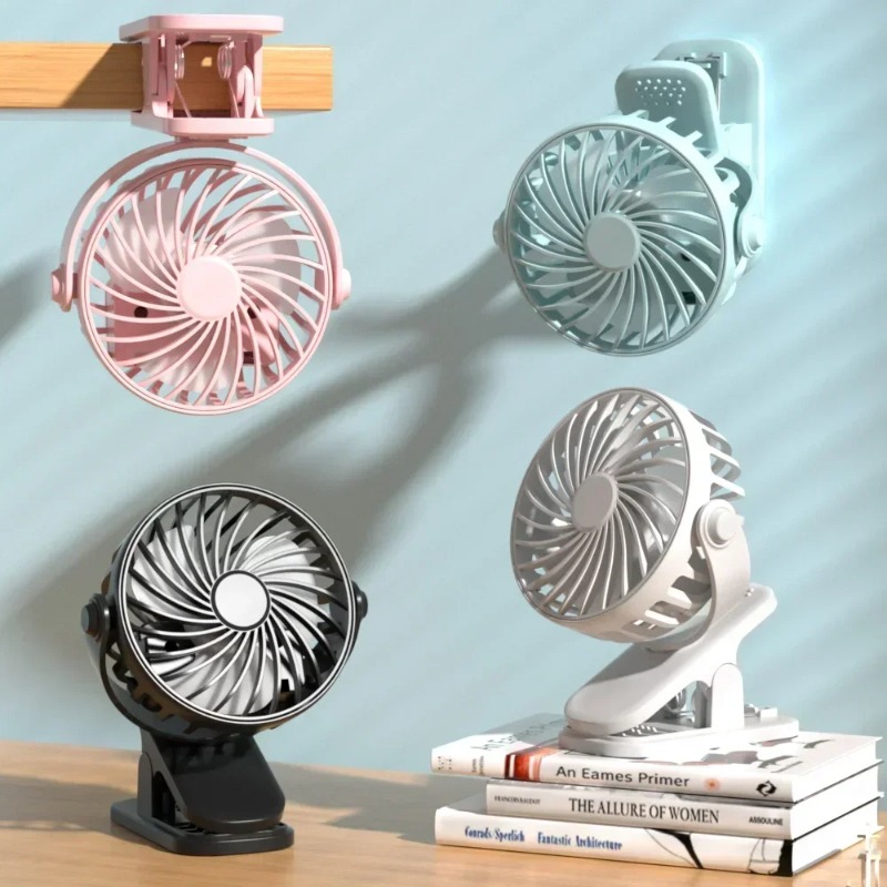 Oscillating Fan Clip - Ventilador Portátil con Clip, Ventilador USB