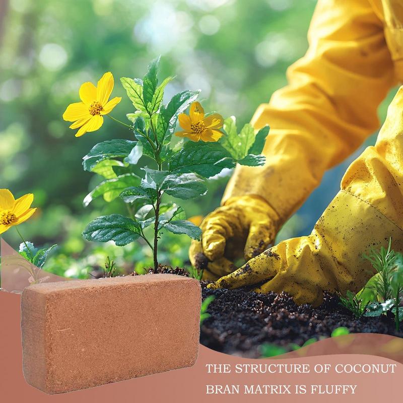 Coco Coir Block - Carrete orgánico para plantas, bloque de